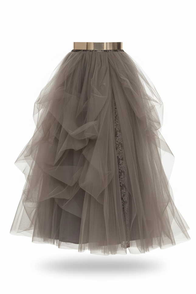 Jupe Longue Ceinture Doré