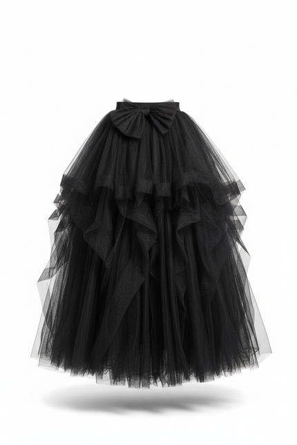 Jupe Longue Volants Fendue Élégante