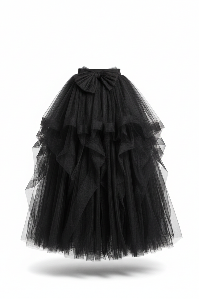 Jupe Longue Volants Fendue Élégante