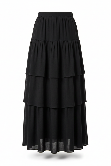 Jupe Longue En Lin Blanc