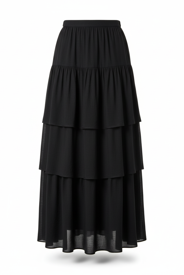 Jupe Longue En Lin Blanc