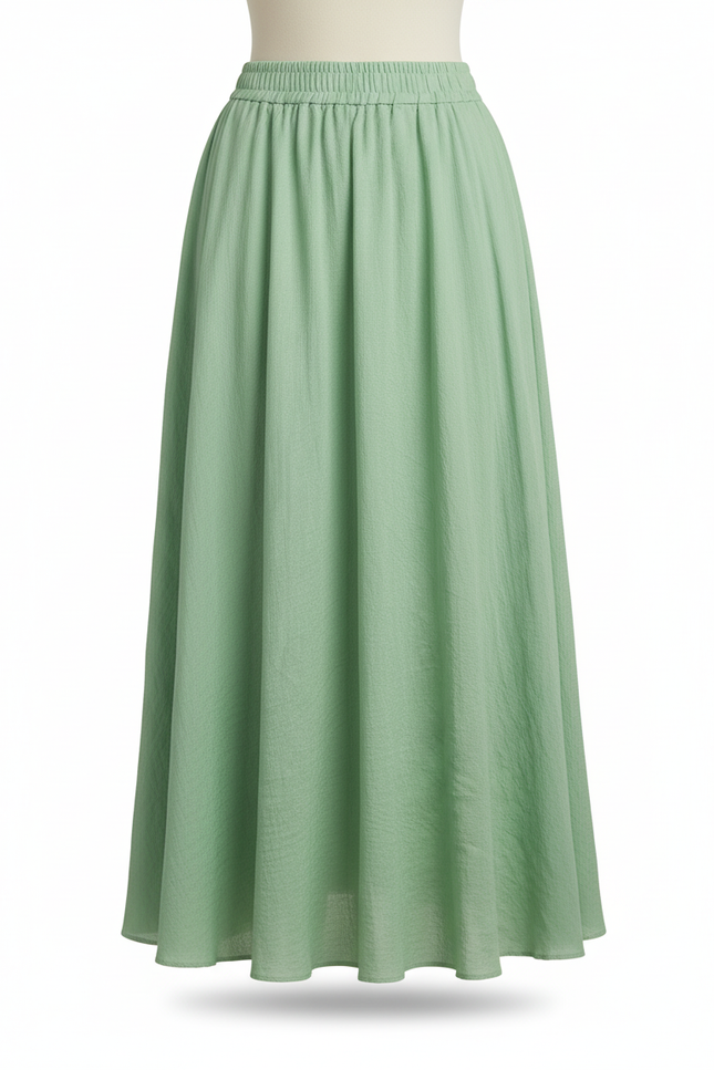 Jupe Longue Élastiquée À La Taille