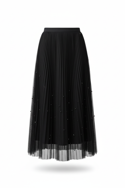 Jupe Longue Bi Matiere