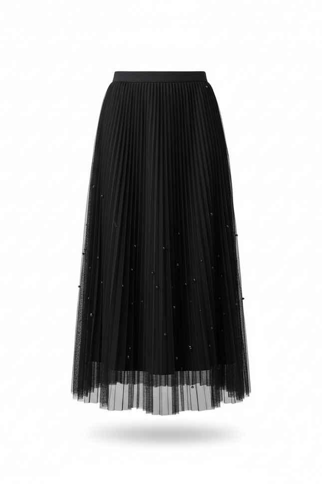 Jupe Longue Bi Matiere