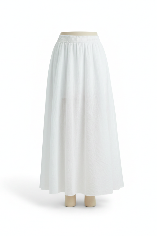 Jupe Longue Lin Blanc
