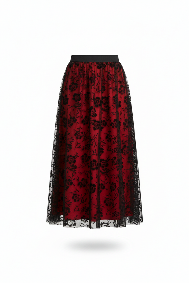Jupe Longue Vintage Fleurie Élégante