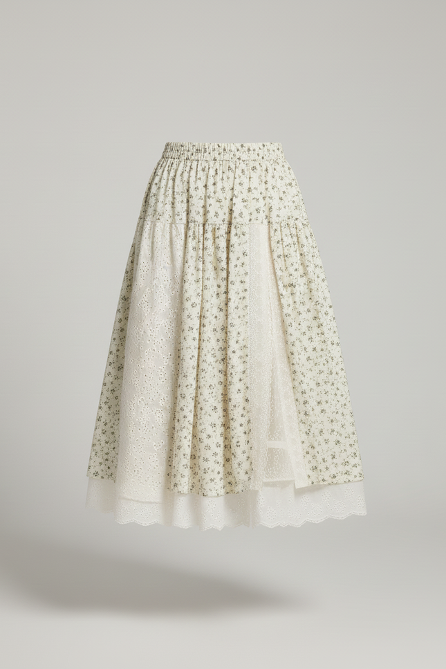 Jupe Longue Florale Dentelle Bohème