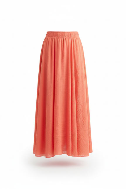 Jupe Longue Femme Orange