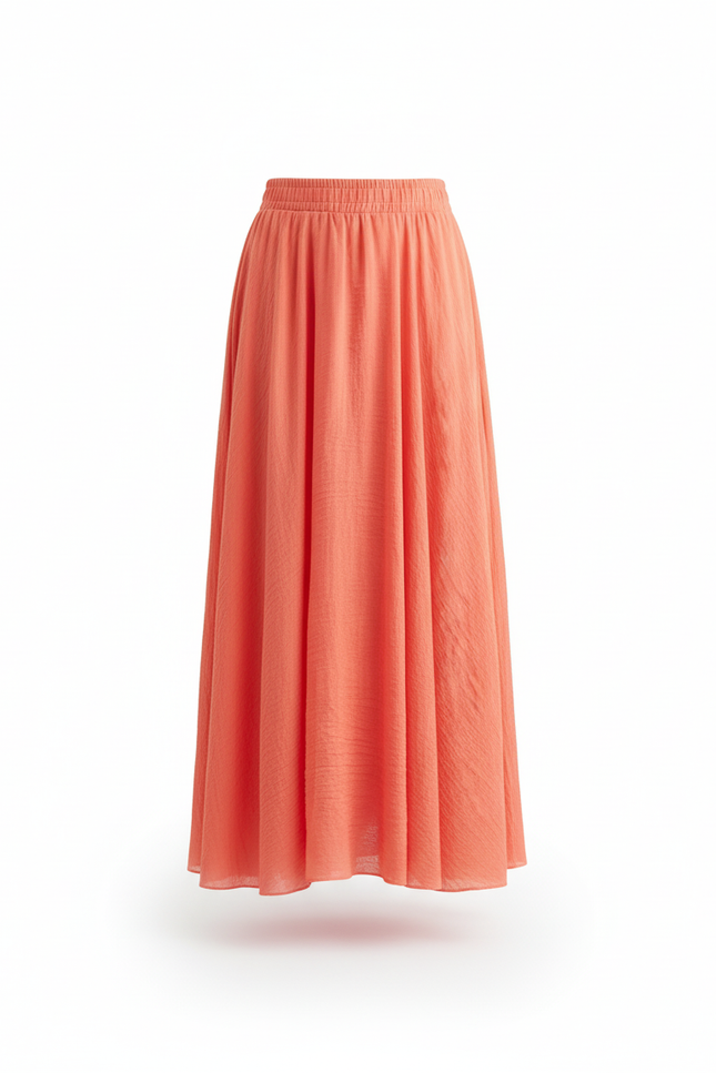 Jupe Longue Femme Orange