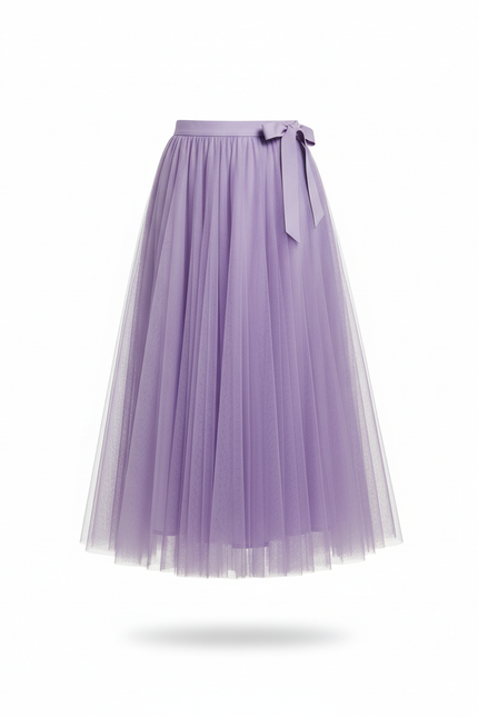 Jupe Longue Tulle Violette Fluide Femme