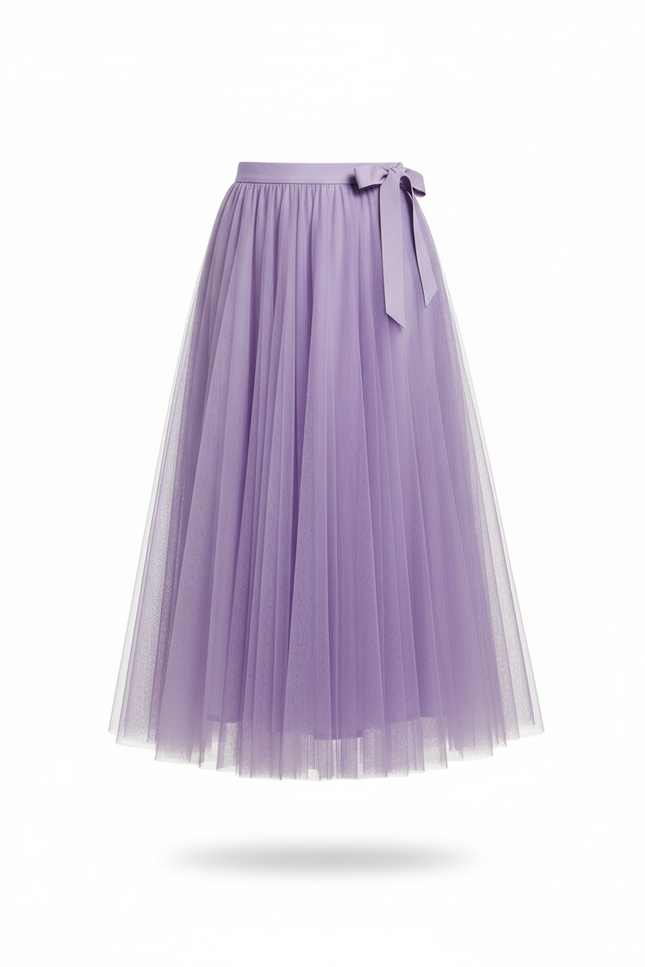 Jupe Longue Tulle Violette Fluide Femme