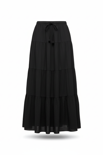 Jupe Longue Crepe De Coton