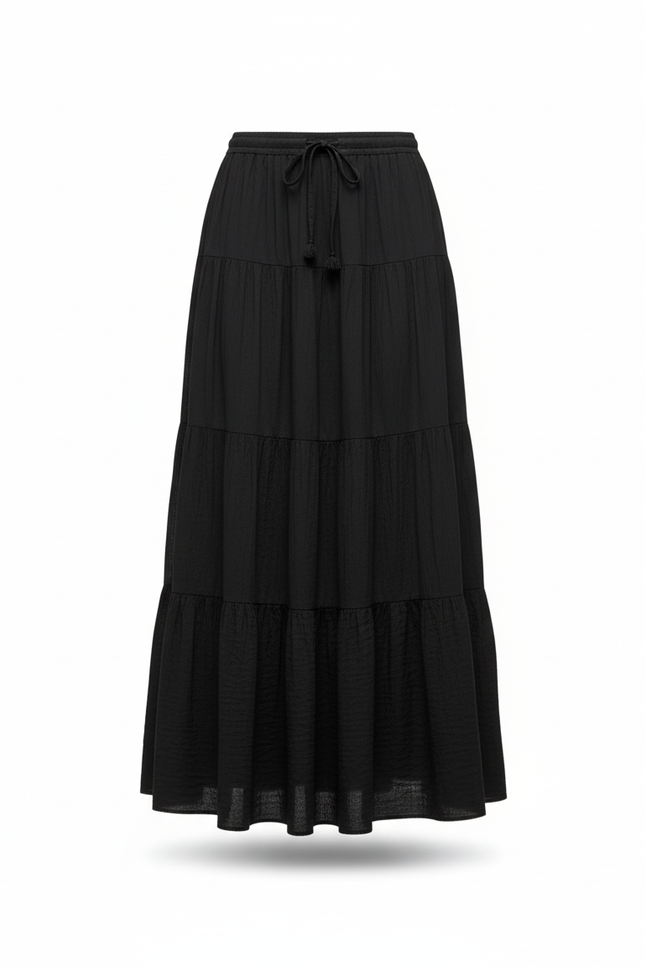 Jupe Longue Crepe De Coton