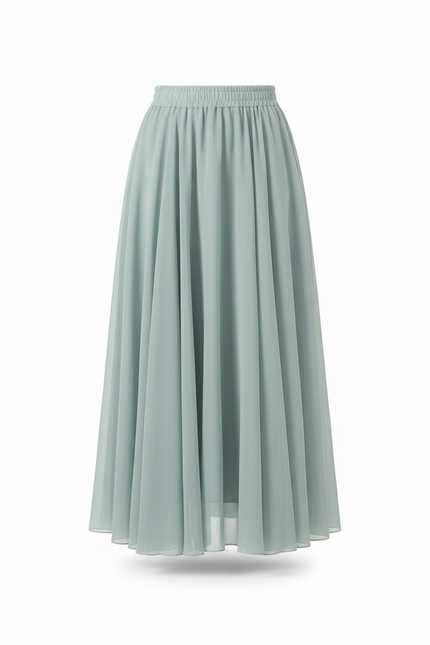 Jupe Longue Taille Haute Fluide