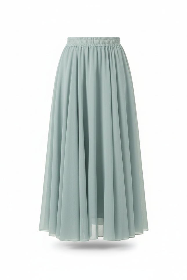 Jupe Longue Taille Haute Fluide