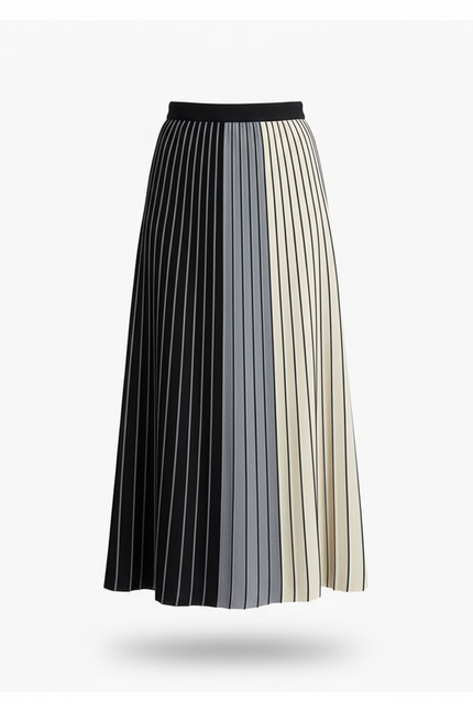 Jupe Longue Rayée Marine