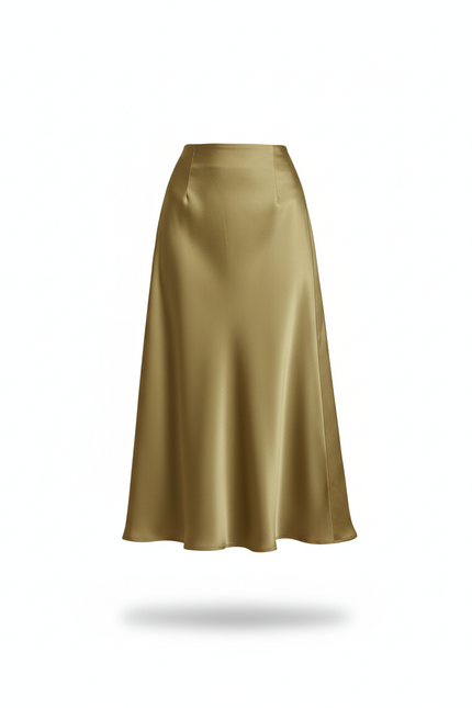 Jupe Longue Satin Fluide Élégante Tenue