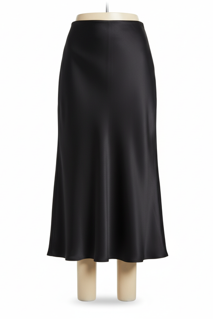Jupe Noire Femme Mi-Longue