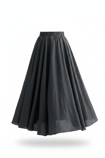 Jupe Longue Coton Gris