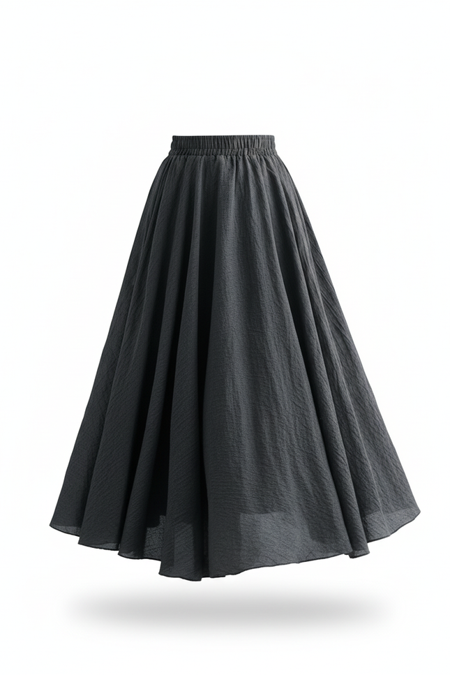Jupe Longue Coton Gris