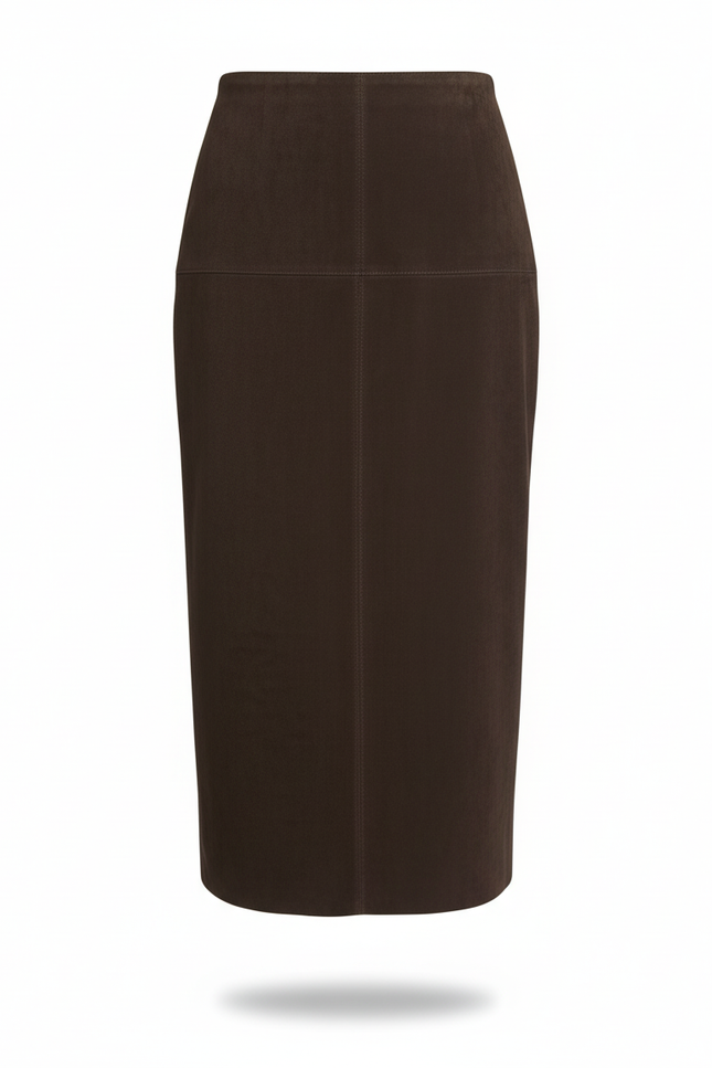 Jupe Longue Marron Daim Chic