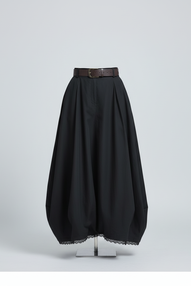 Jupe Longue Lin Noir