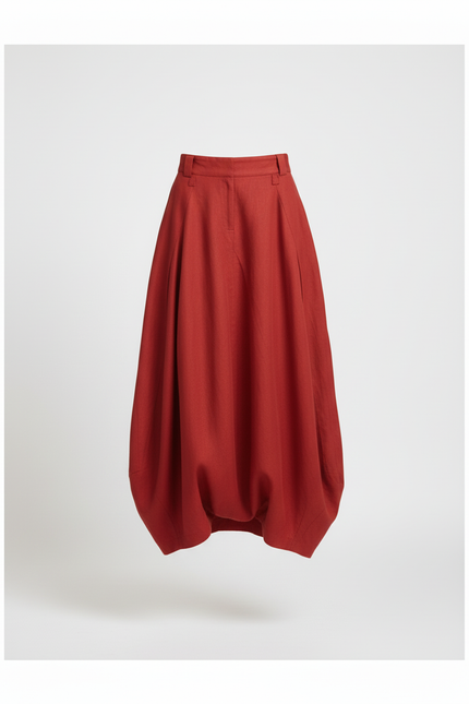 Jupe Longue Rouge Ample Décontractée