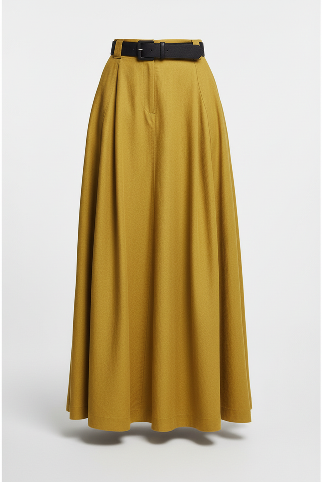 Jupe Moutarde Longue