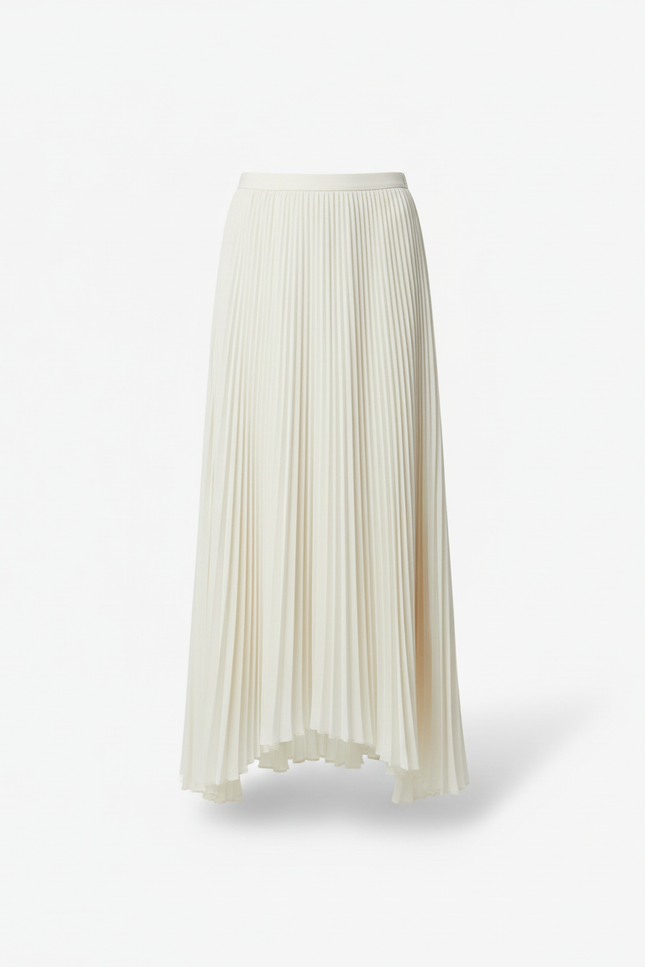 Jupe Longue Crème Fluide Élégante