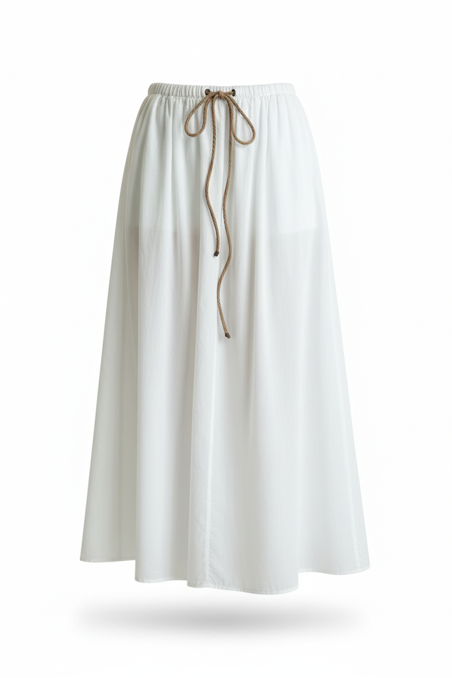 Jupe Longue Blanche Fluide Élégante