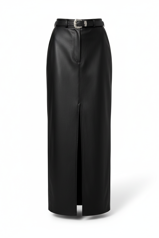 Jupe Noir Moulante Longue