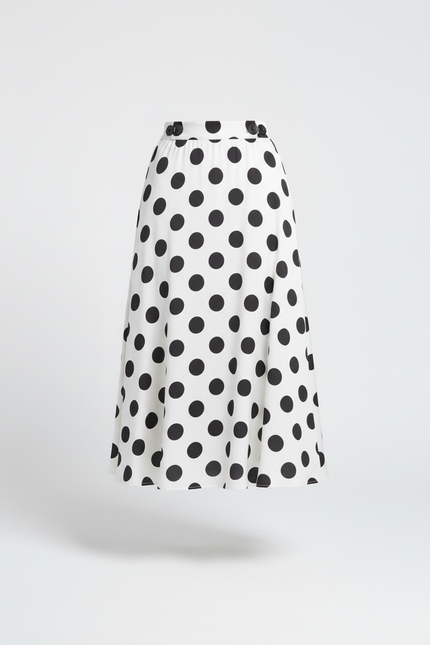 Jupe Longue Pois Noirs Vintage