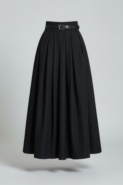 Jupe Patineuse Noire Longue