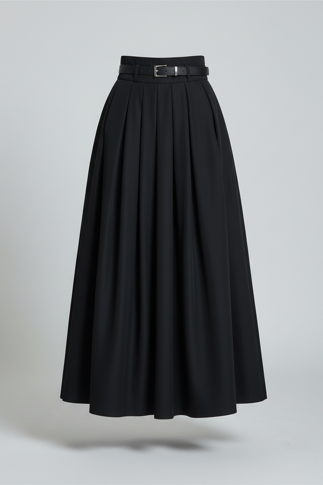 Jupe Patineuse Noire Longue