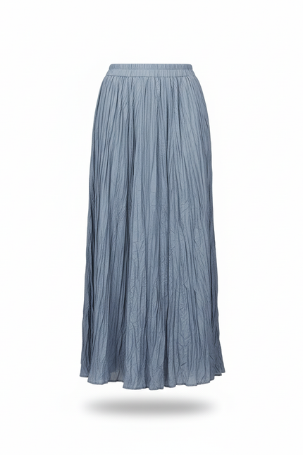 Jupe Longue Bleue Plissée Fluide