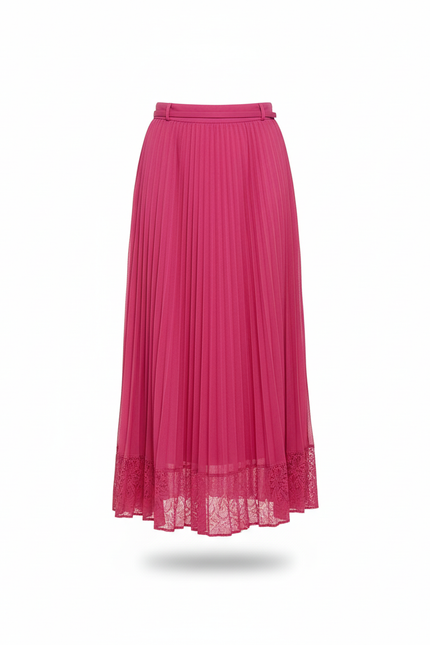 Jupe Longue Rose Plissée Fluide Bohème