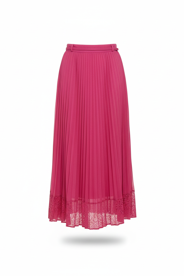 Jupe Longue Rose Plissée Fluide Bohème