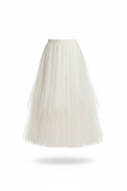 Jupe Longue Transparente Blanche