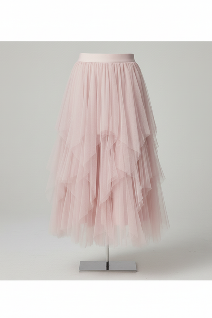 Jupe Longue Tulle Rose