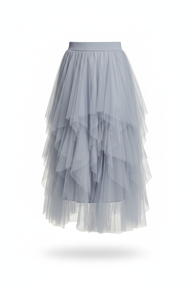 Jupe Longue Tulle Bleu