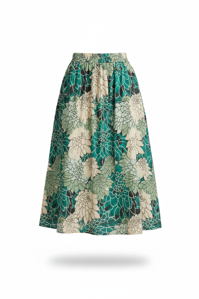 Jupe Longue Fluide Imprimée Bohème