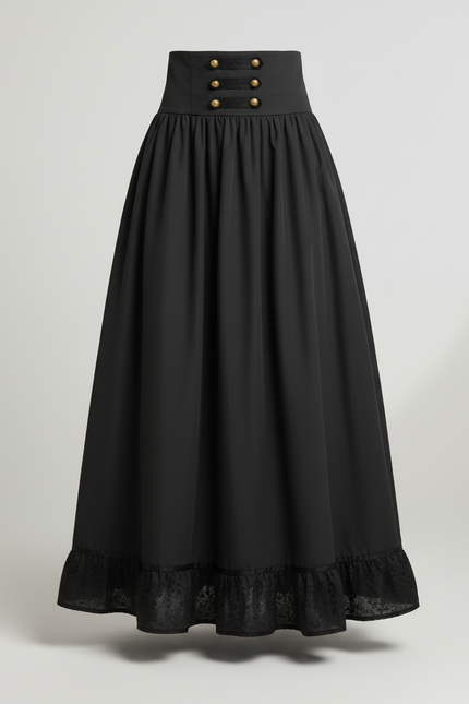 Jupe Longue Boutonnee Femme