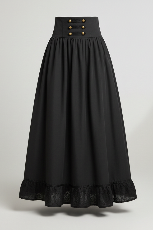 Jupe Longue Boutonnee Femme