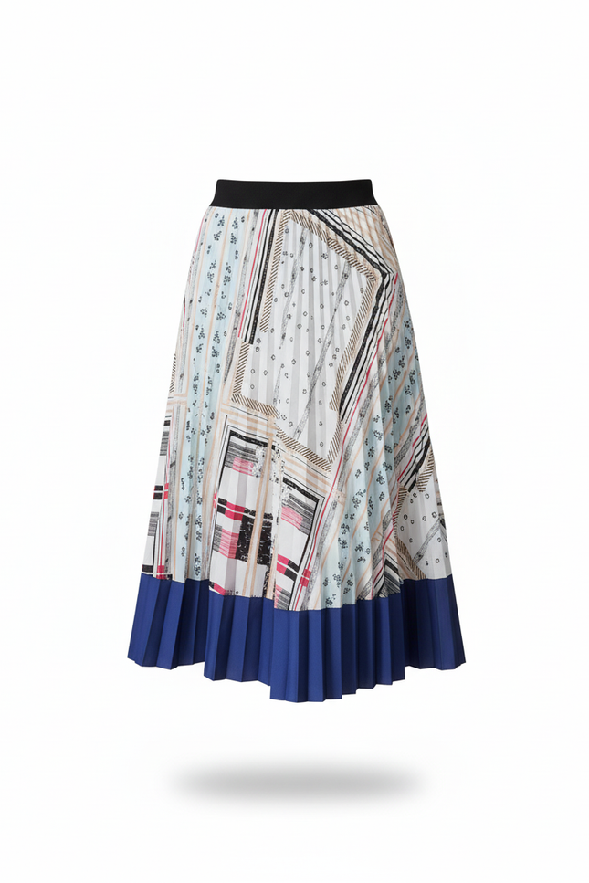 Jupe Longue Blanche Et Bleu