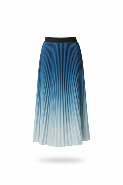 Jupe Longue Plissée Dégradée Fluide