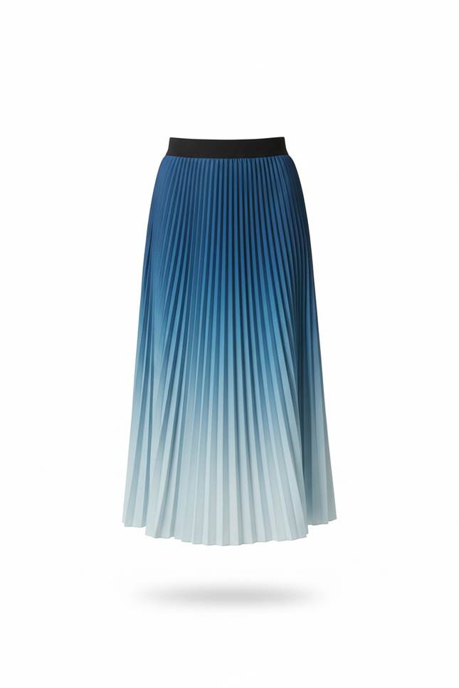 Jupe Longue Plissée Dégradée Fluide