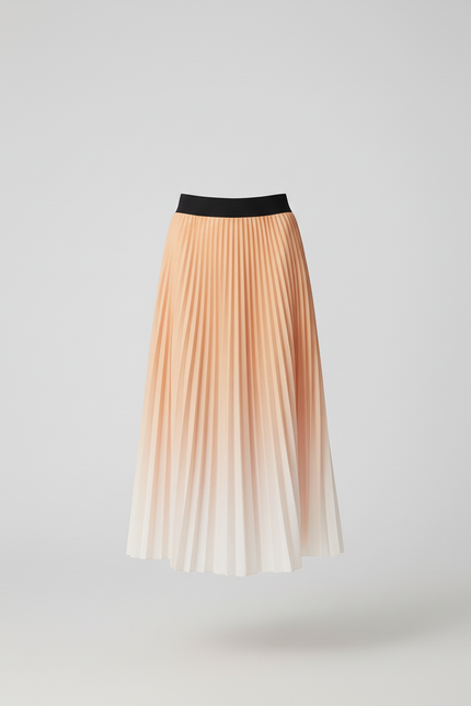 Jupe Longue Plissée Ombrée Fluide