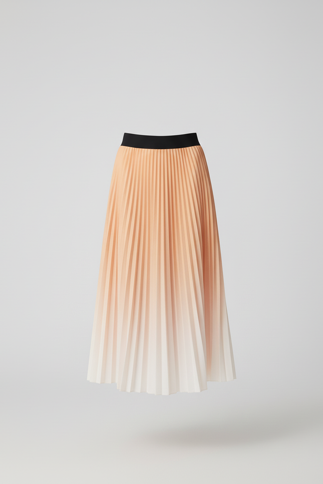 Jupe Longue Plissée Ombrée Fluide