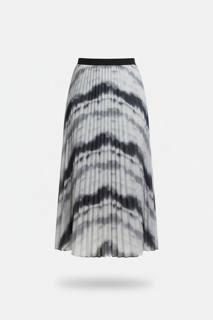 Jupe Longue Plissée Tie-Dye Élégante