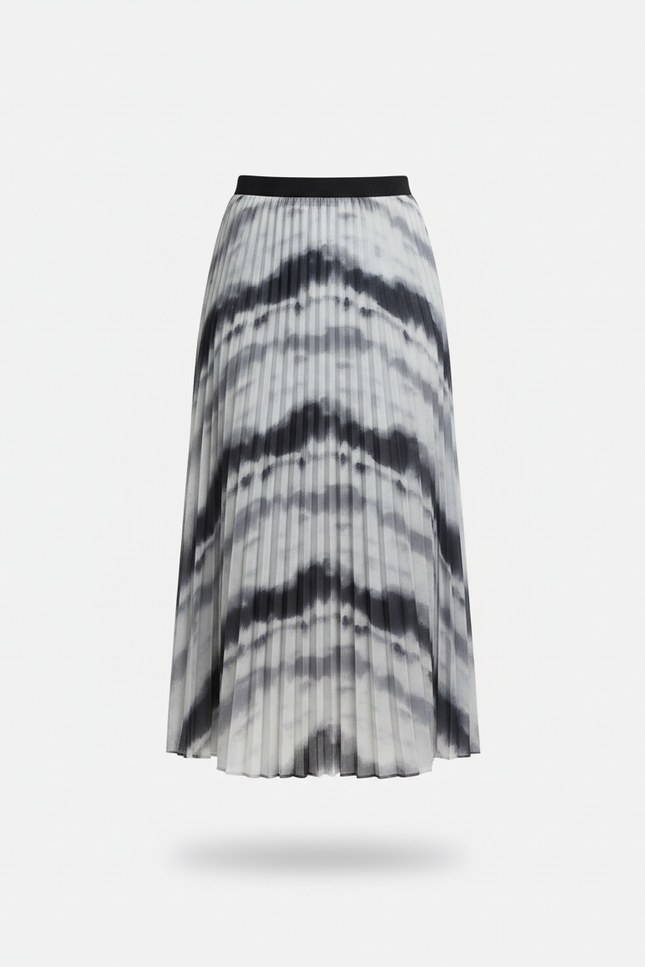 Jupe Longue Plissée Tie-Dye Élégante